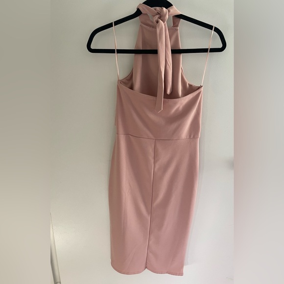 Lord & Taylor’s Quiz Dusky Frill Pink Halter Neck Frill Dress - Picture 3 of 9